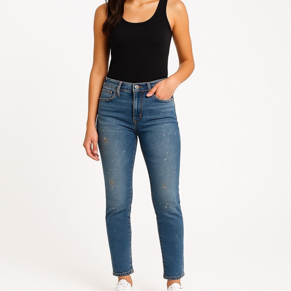 Levi's 721 high waisted skinny jeans distressed size 29